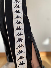 Pantalon jogging noir/bandes blanches Kappa M