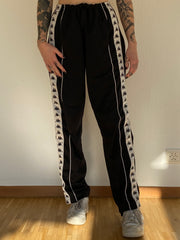 Jogging pants black/white stripes Kappa M