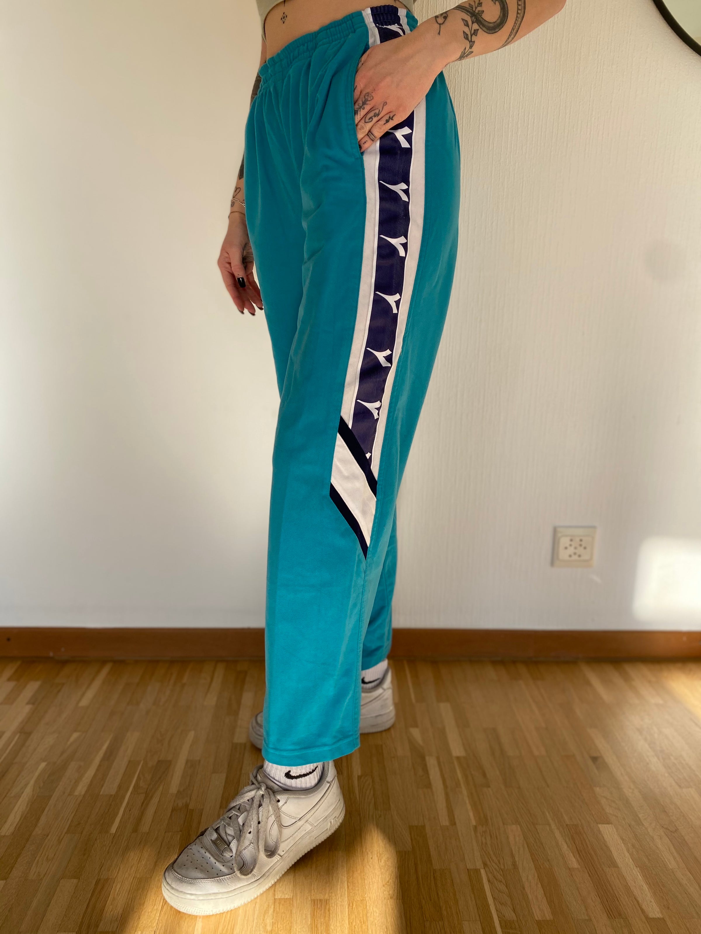 Diadora türkisfarbene Jogginghose M/L