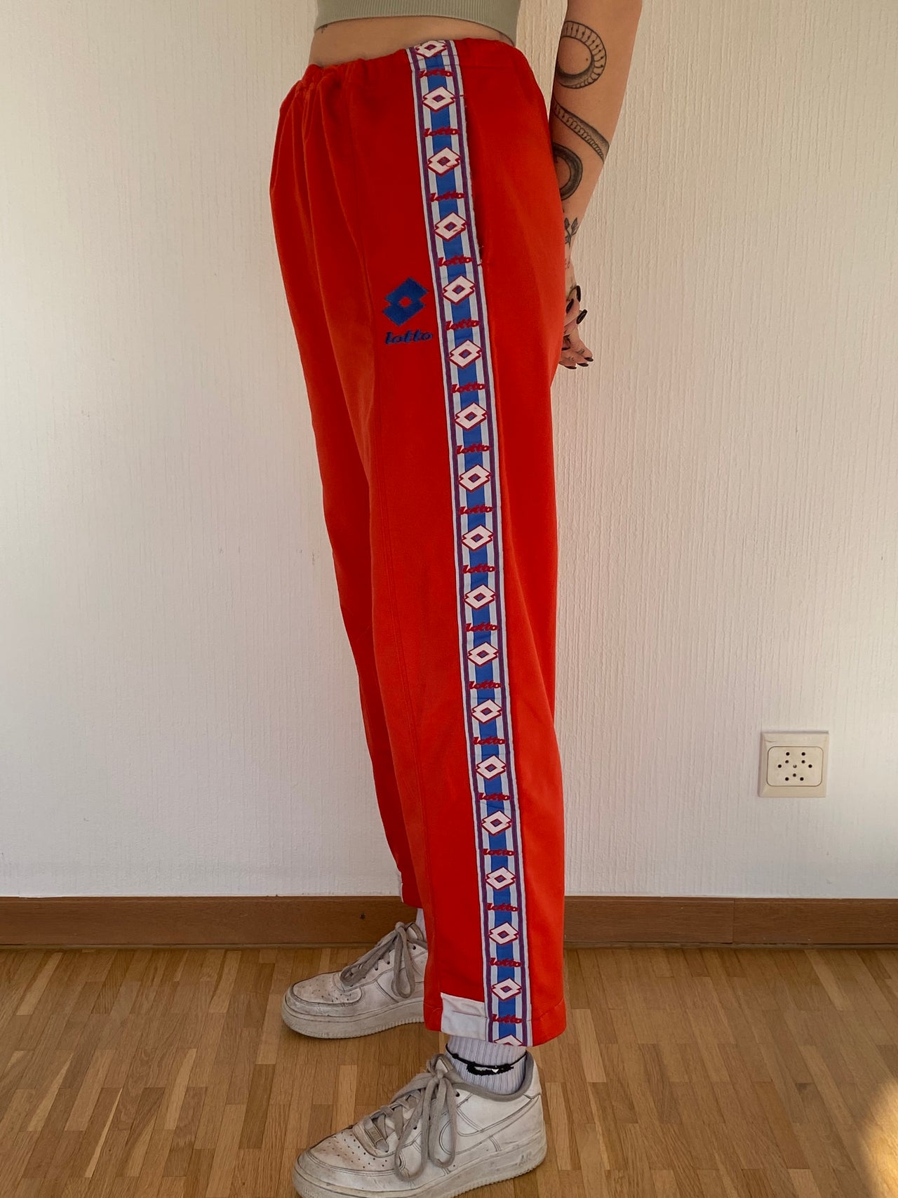 Pantalon jogging rouge Lotto S