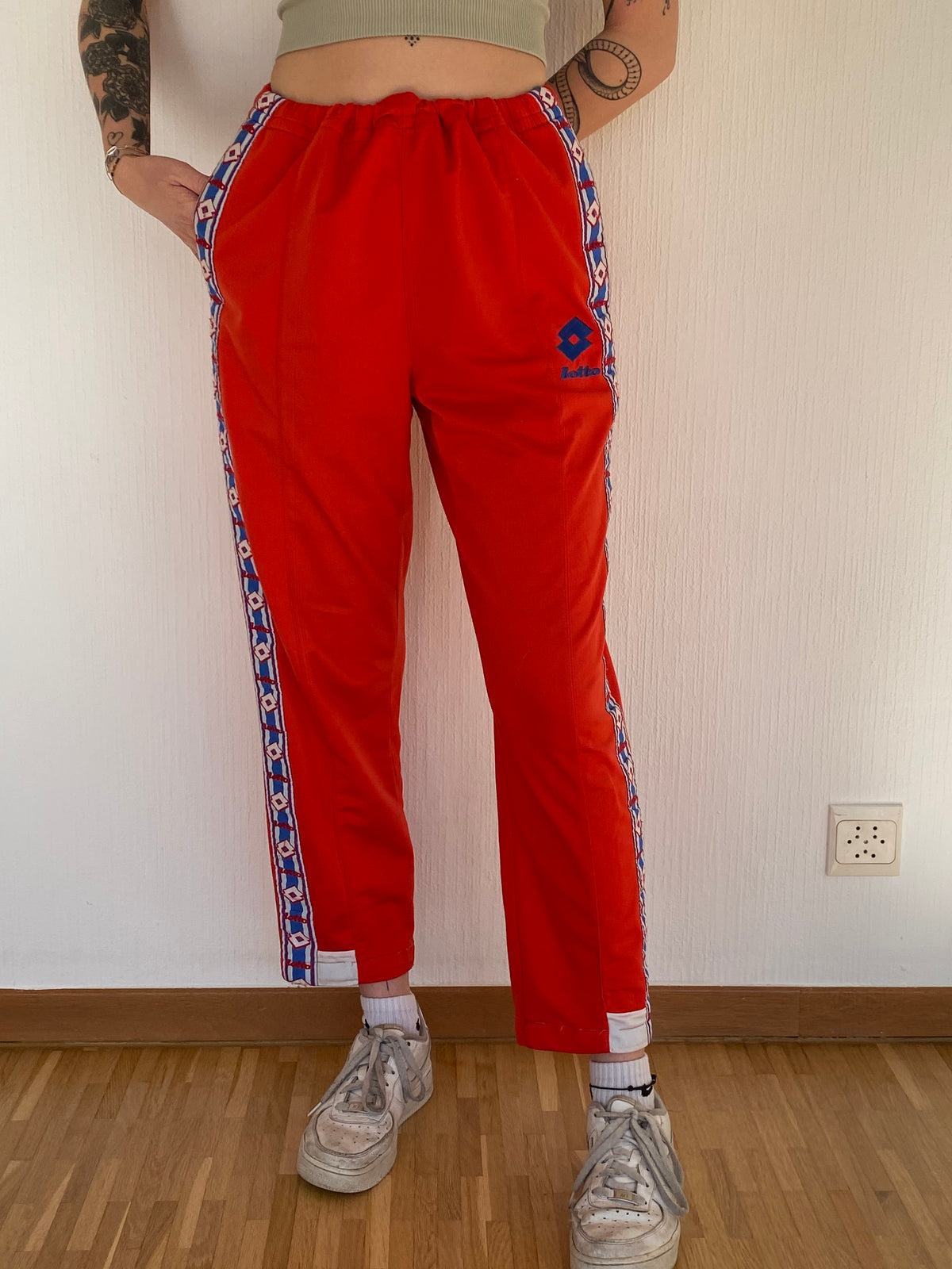 Pantalon jogging rouge Lotto S