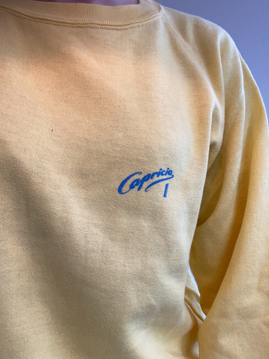 Vintage hellgelber Pullover Capricio S