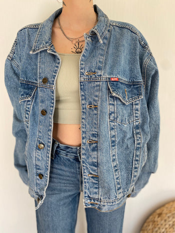 Vintage hellblaue Jeansjacke XL 