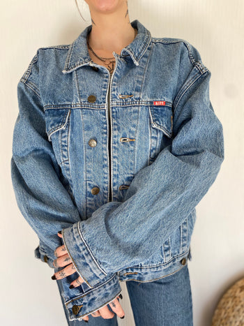 Vintage hellblaue Jeansjacke XL 