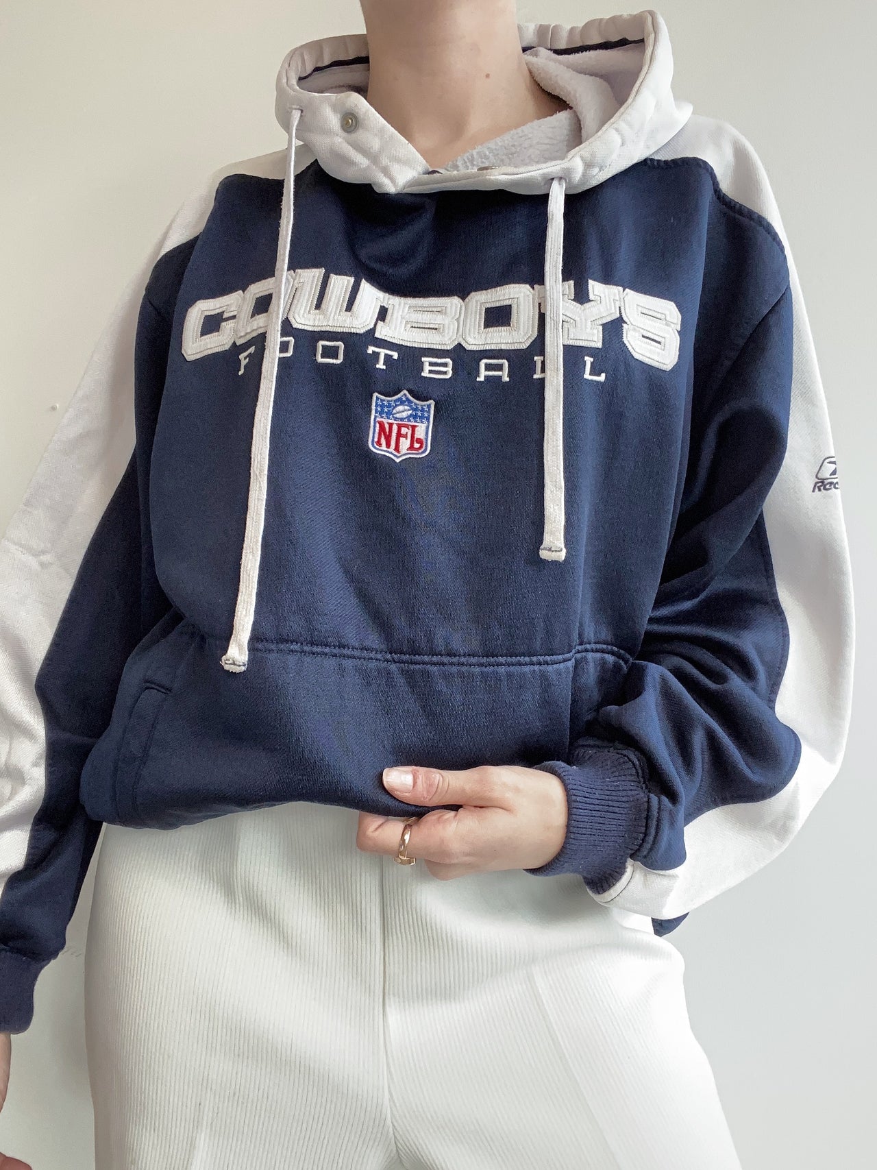 Dunkelblauer Reebok Cowboys XXL Pullover