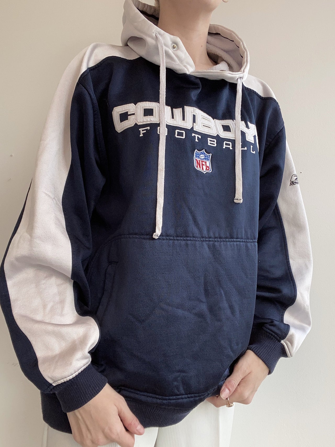 Dunkelblauer Reebok Cowboys XXL Pullover