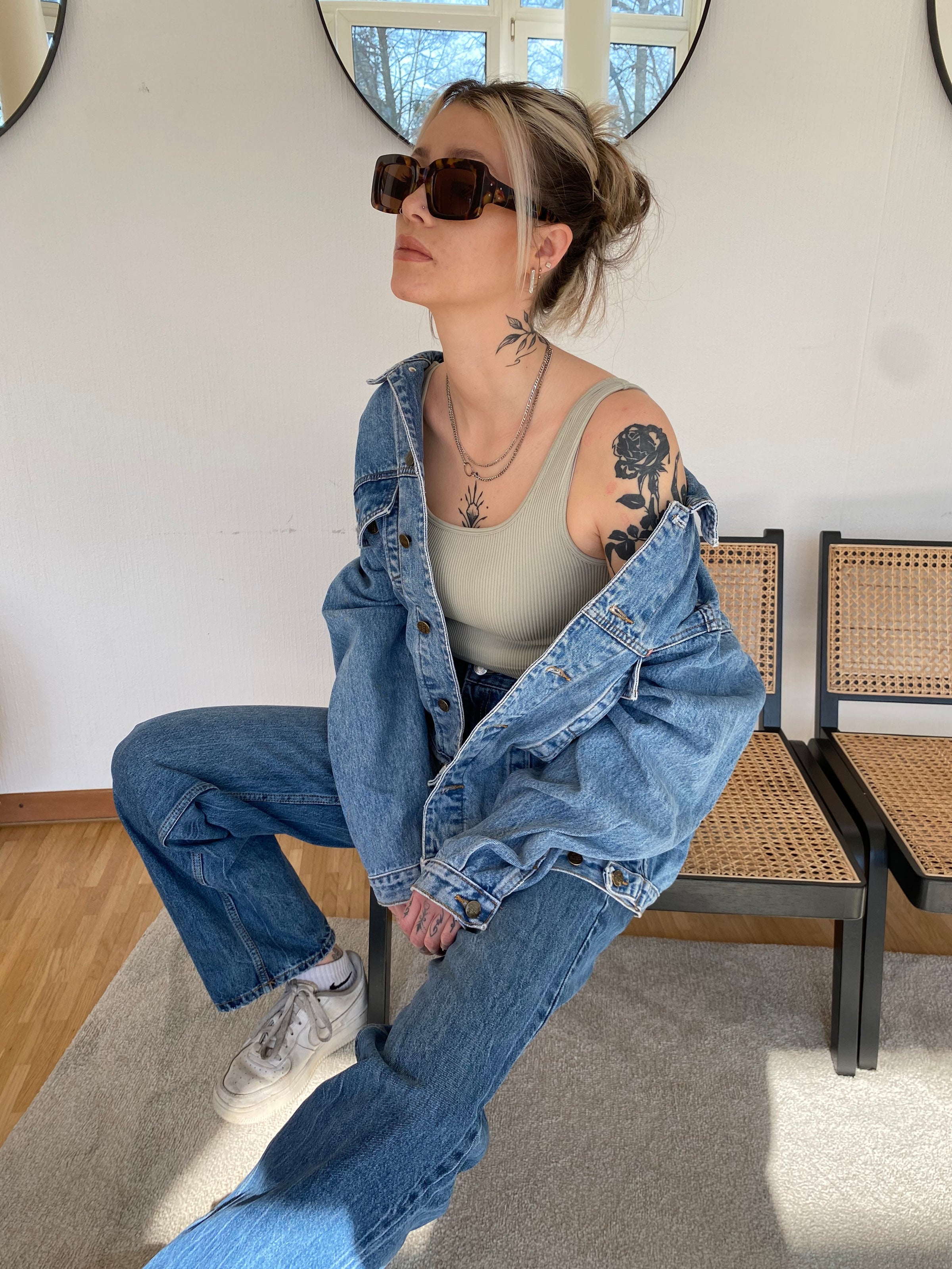 Vintage Light Blue Denim Jacket XL
