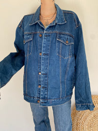 E. Veste en jeans Vintage bleue XL