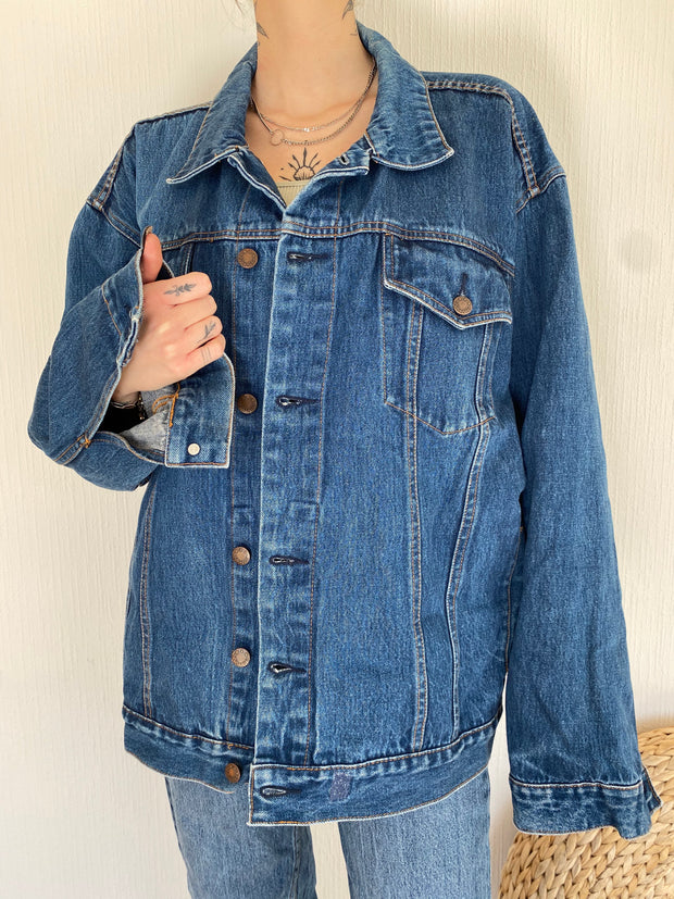 Vintage blue jeans jacket XL