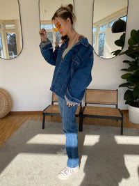 E. Veste en jeans Vintage bleue XL