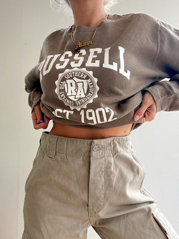 Pull USA vintage beige Russel XL