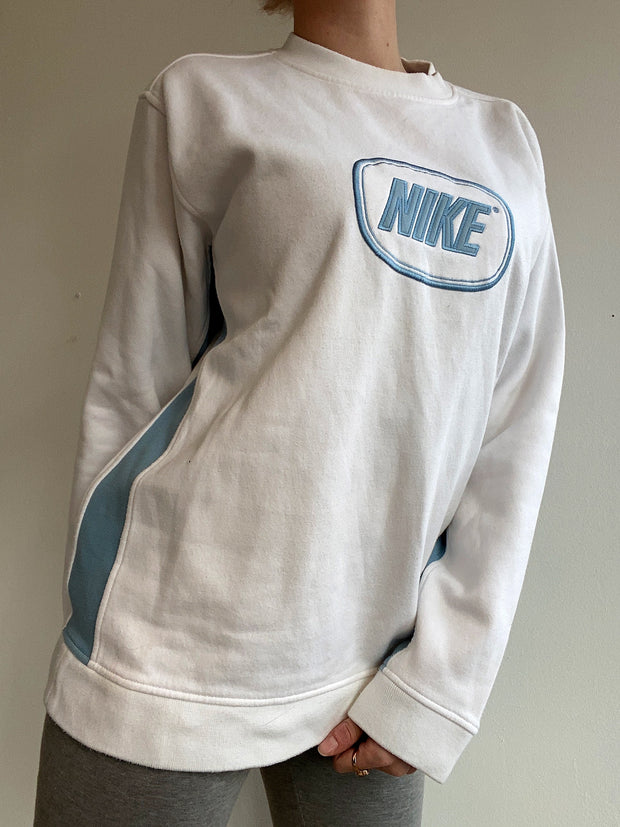 Nike M Pullover in Weiß und Himmelblau