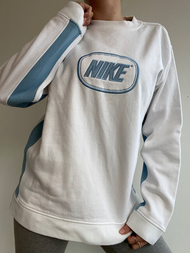 Pull blanc et bleu ciel Nike M