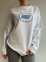 Nike M Pullover in Weiß und Himmelblau