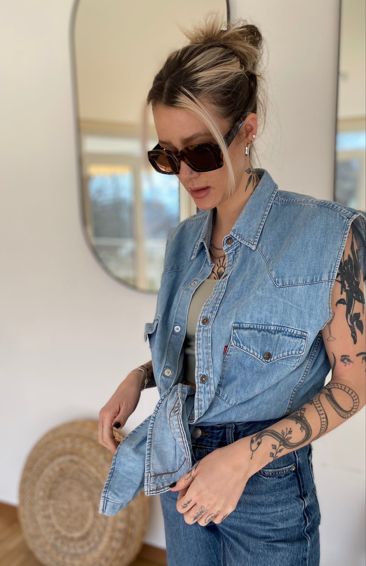 Denim shirt Levi's sleeveless XL