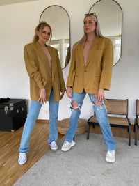 Oversized beige blazer jacket L