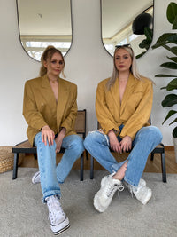 Oversized beige blazer jacket L