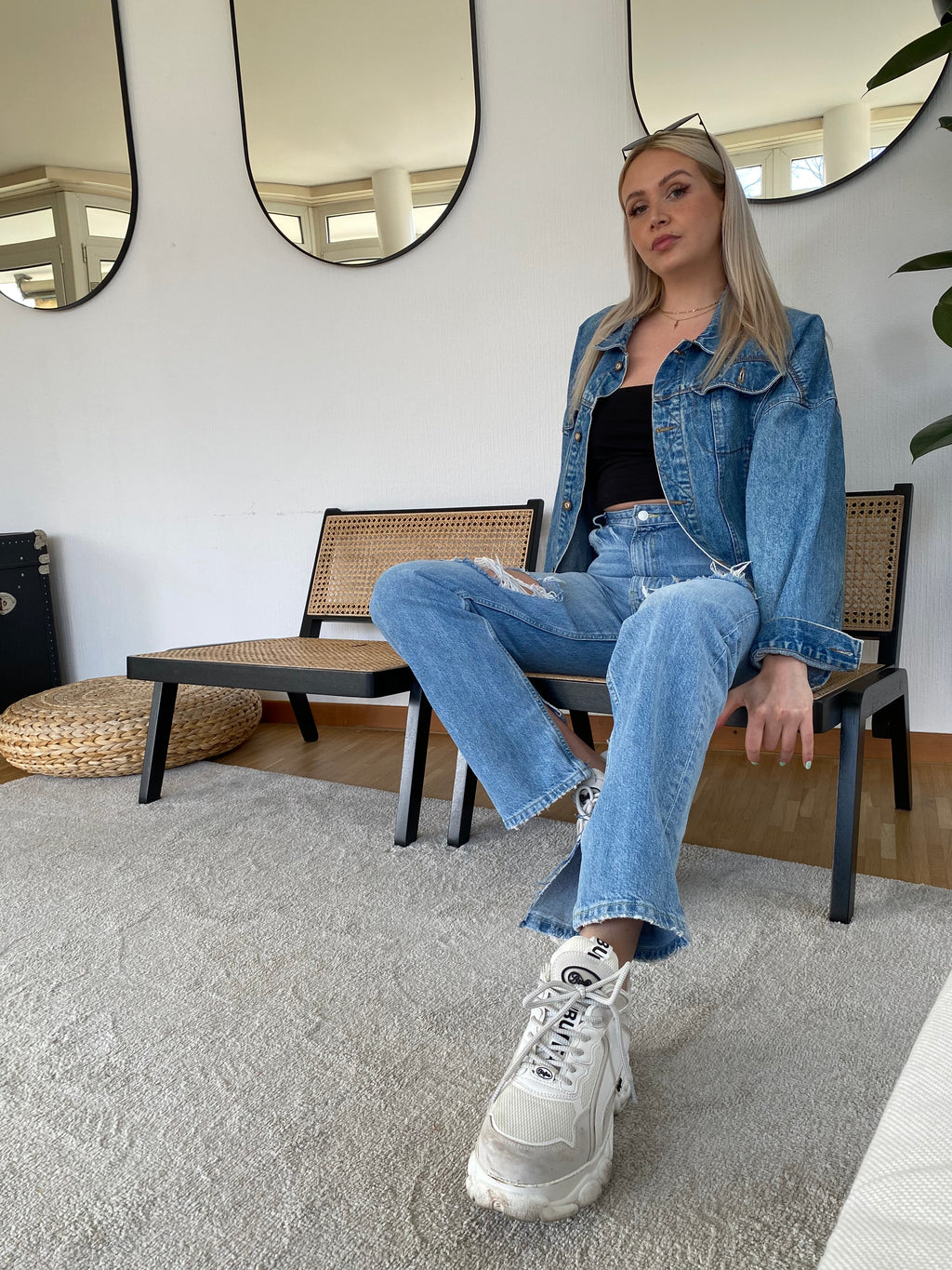 Vintage Light Blue Denim Jacket M
