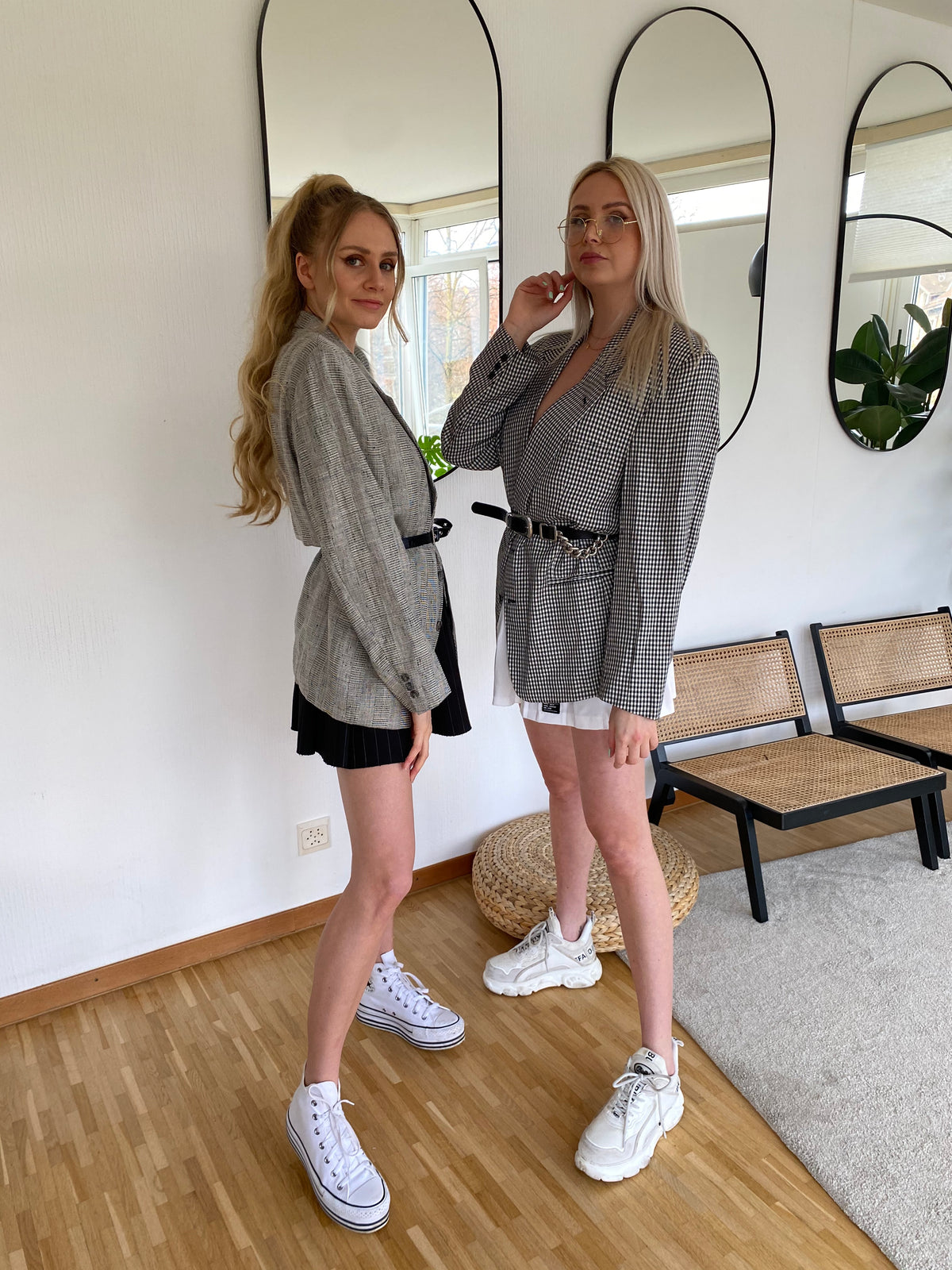 Veste Blazer gris quadrillé M/L