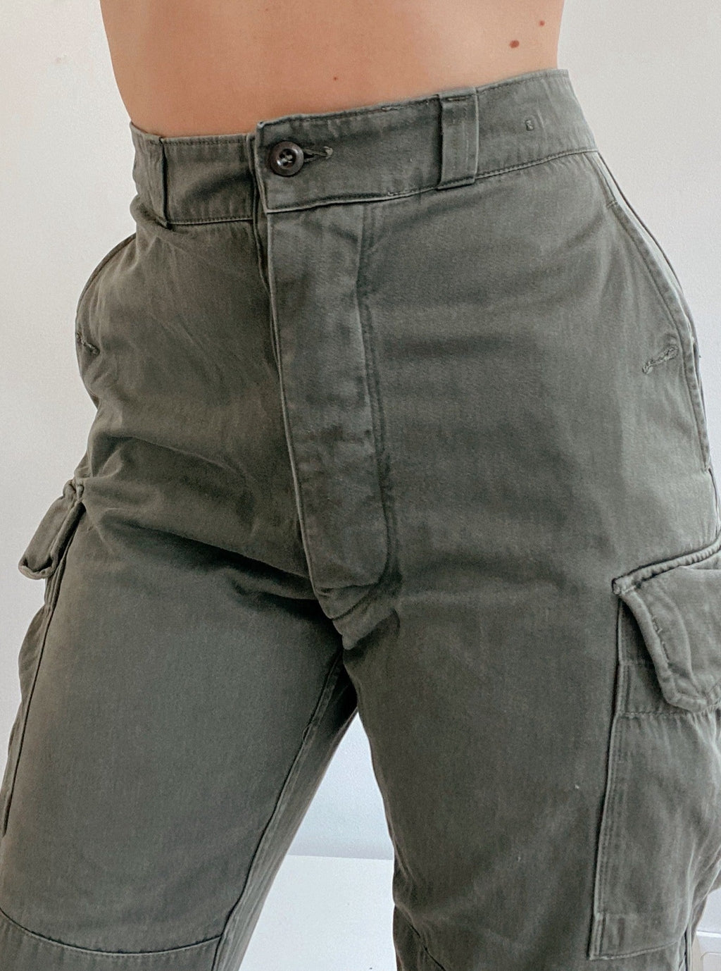 Khakifarbene Cargohose 36