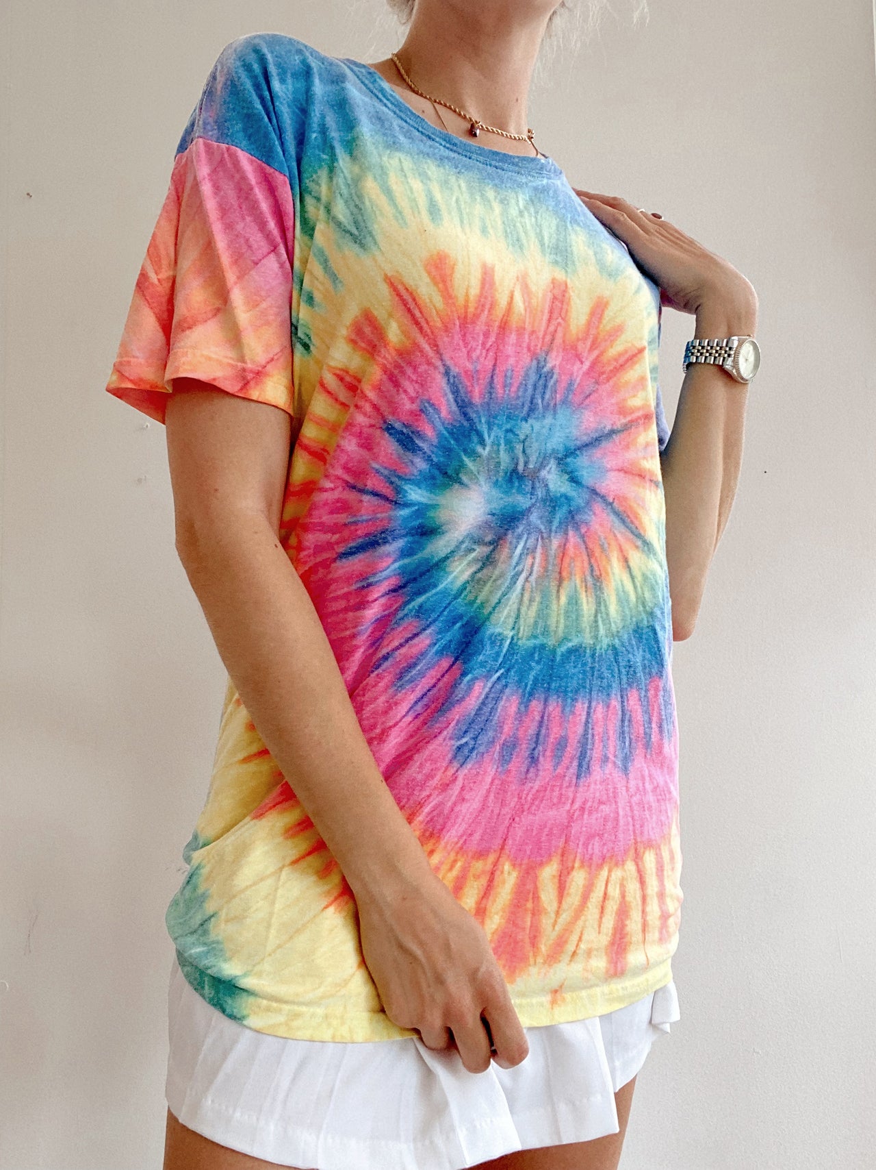 T-shirt vintage multicolore tie and dye M