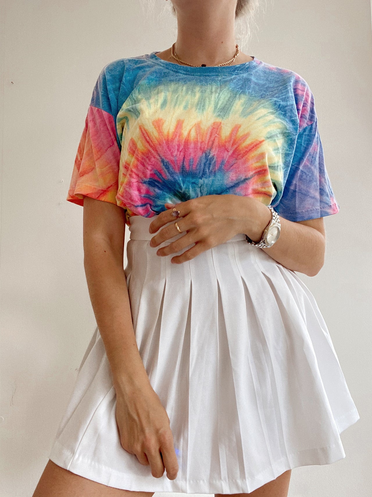 T-shirt vintage multicolore tie and dye M