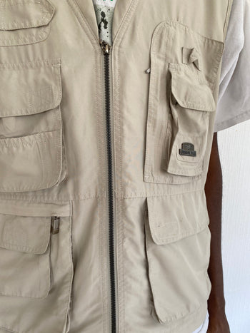 Gilet à poches beige M