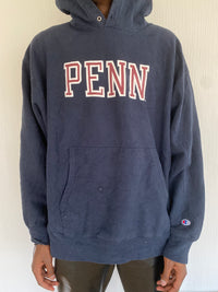 Champion „Penn“ XXL blauer Kapuzenpullover