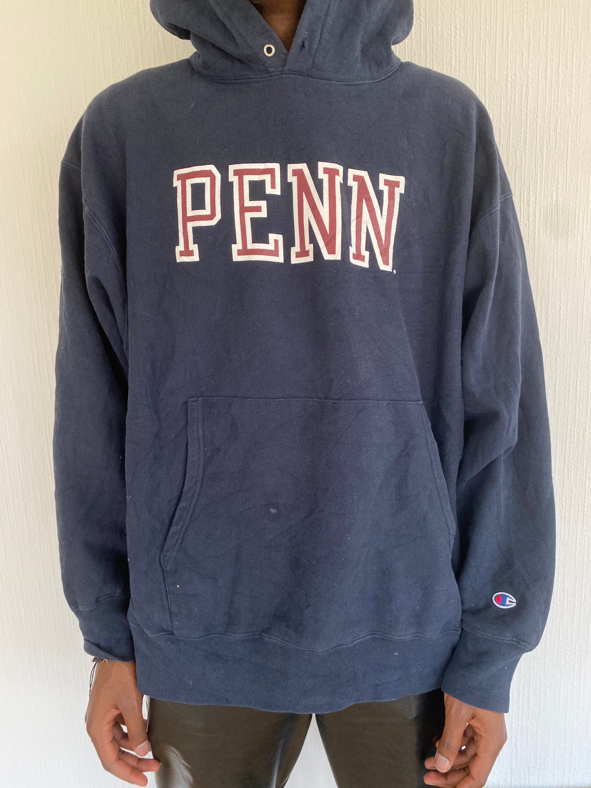 Champion „Penn“ XXL blauer Kapuzenpullover