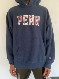 Champion „Penn“ XXL blauer Kapuzenpullover
