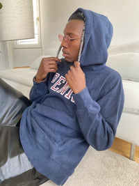 Champion „Penn“ XXL blauer Kapuzenpullover