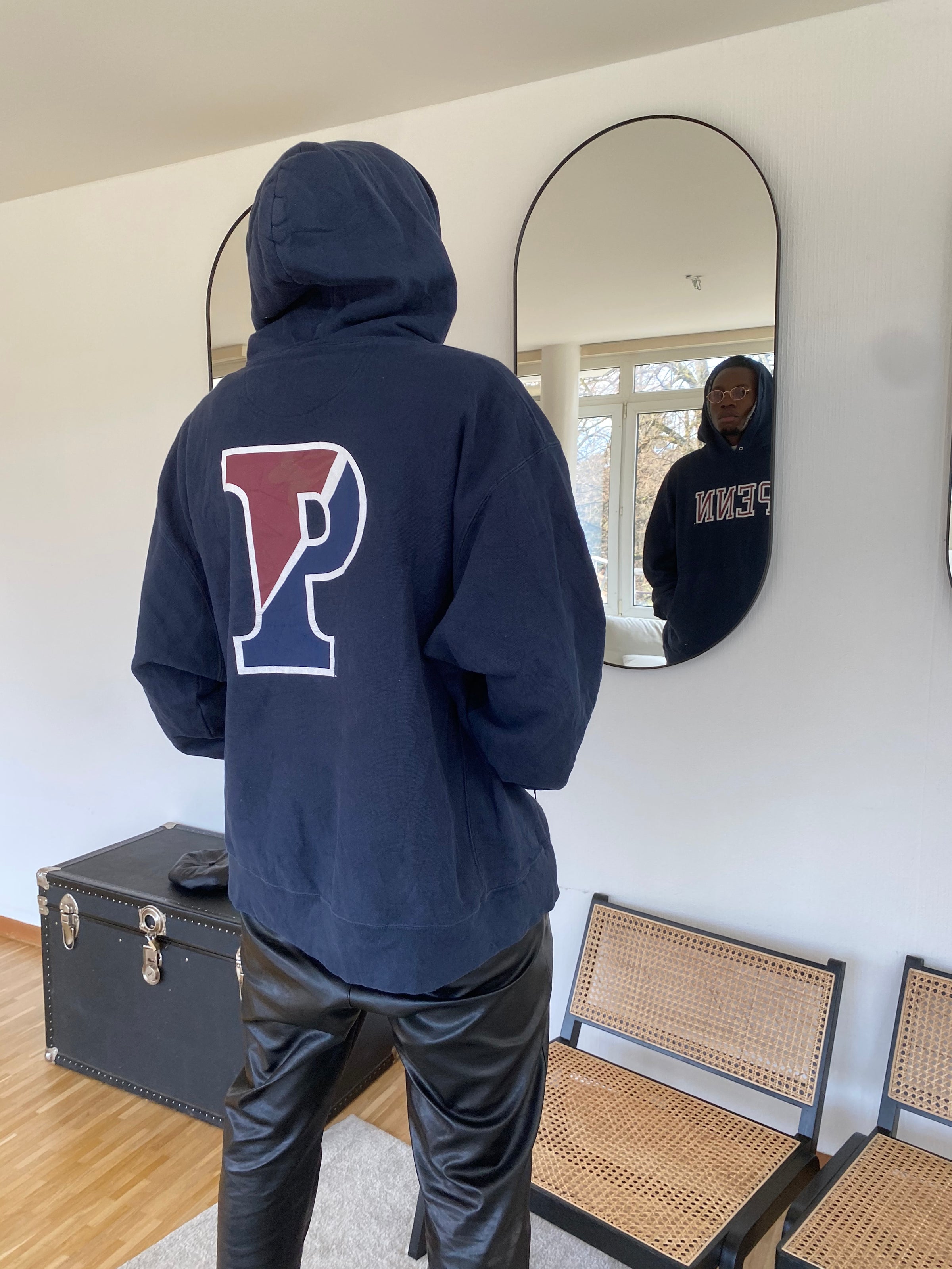 Champion „Penn“ XXL blauer Kapuzenpullover