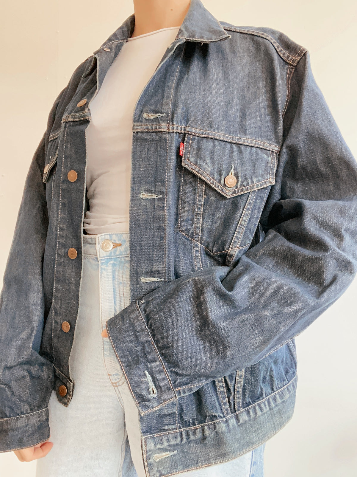 Veste en jeans Levi's gris/bleu XXL