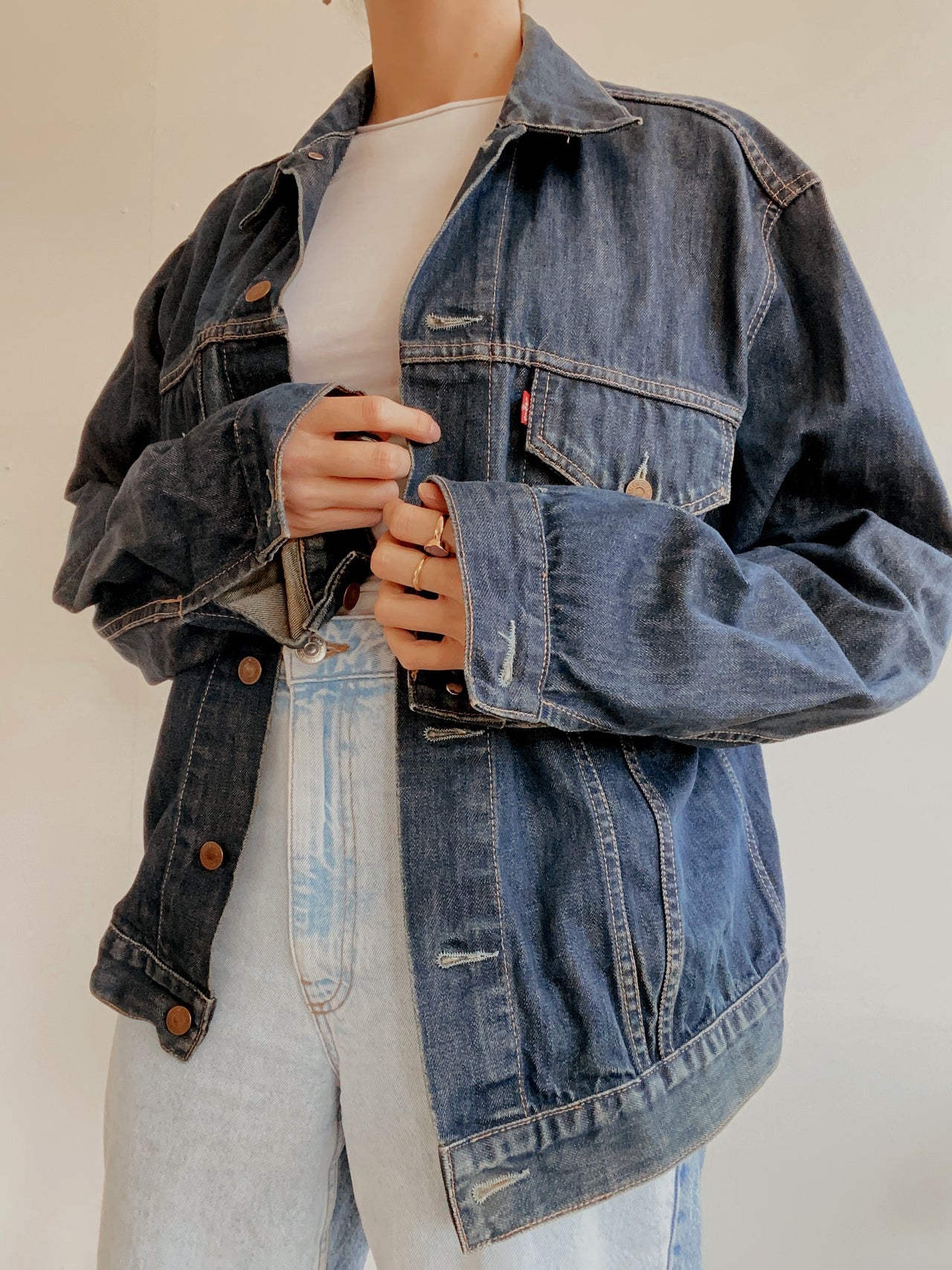 Veste en jeans Levi's gris/bleu XXL