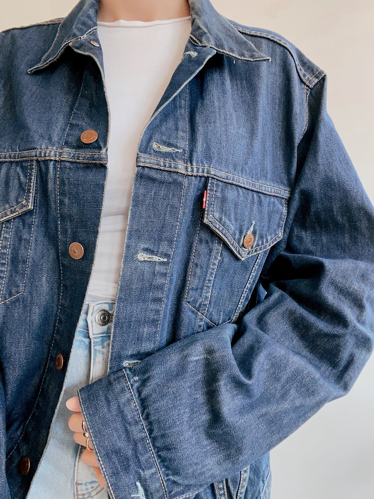 Veste en jeans Levi's gris/bleu XXL