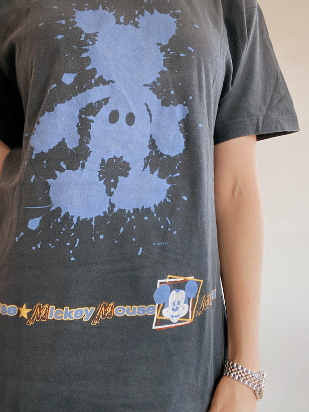 T-shirt Mickey Mouse noir et bleu S