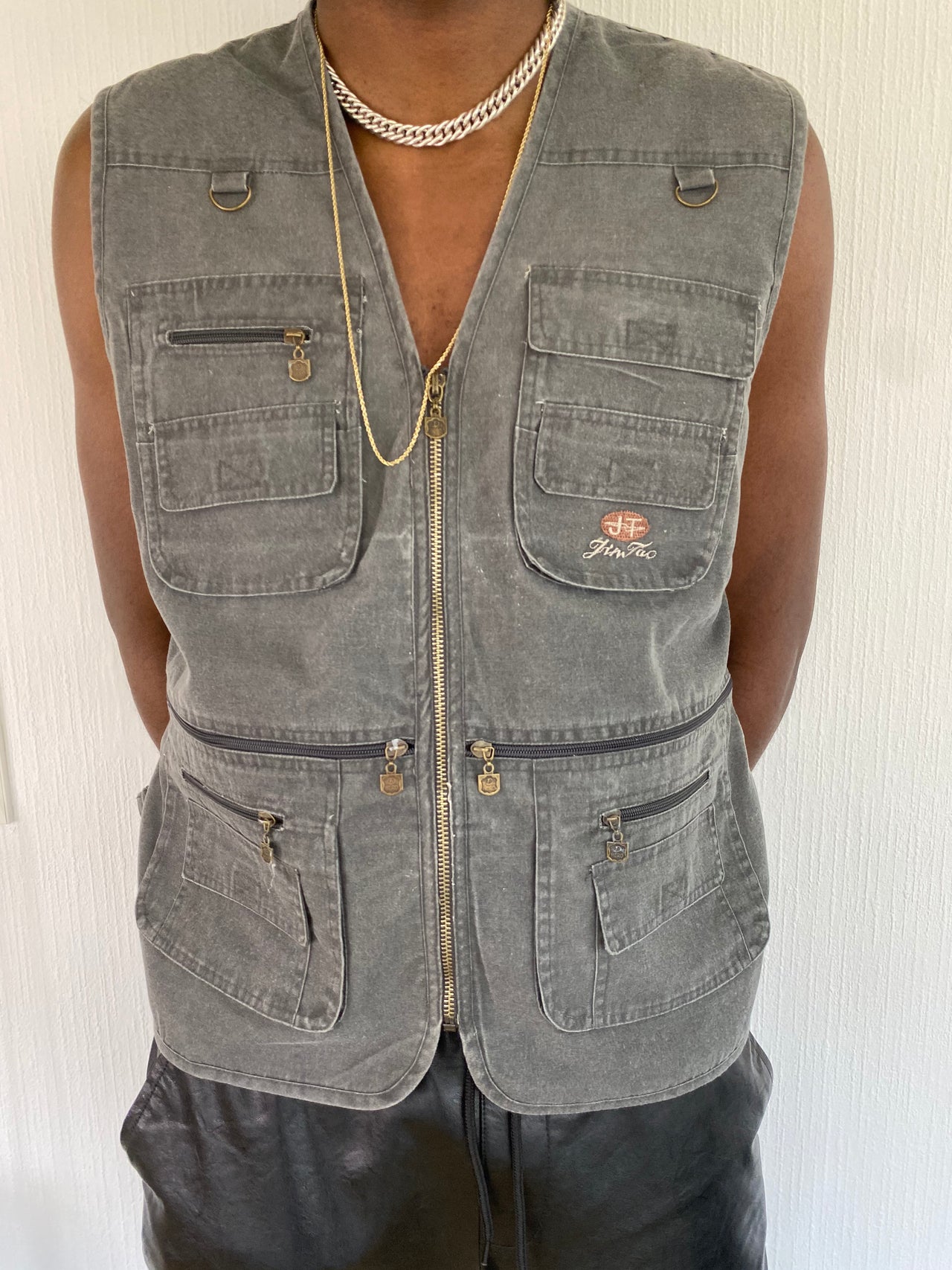 Gray pocket waistcoat M