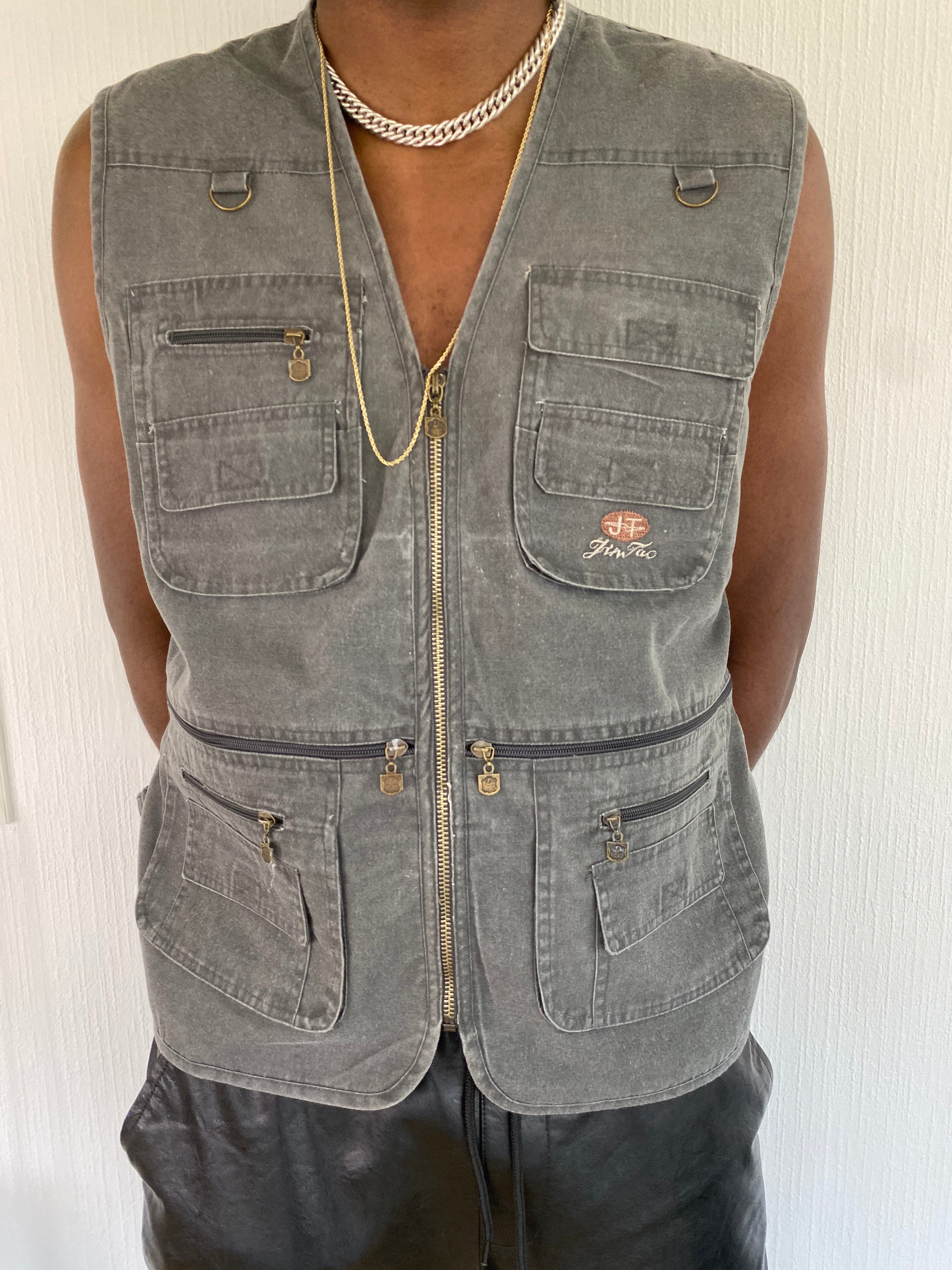Gilet à poche gris M