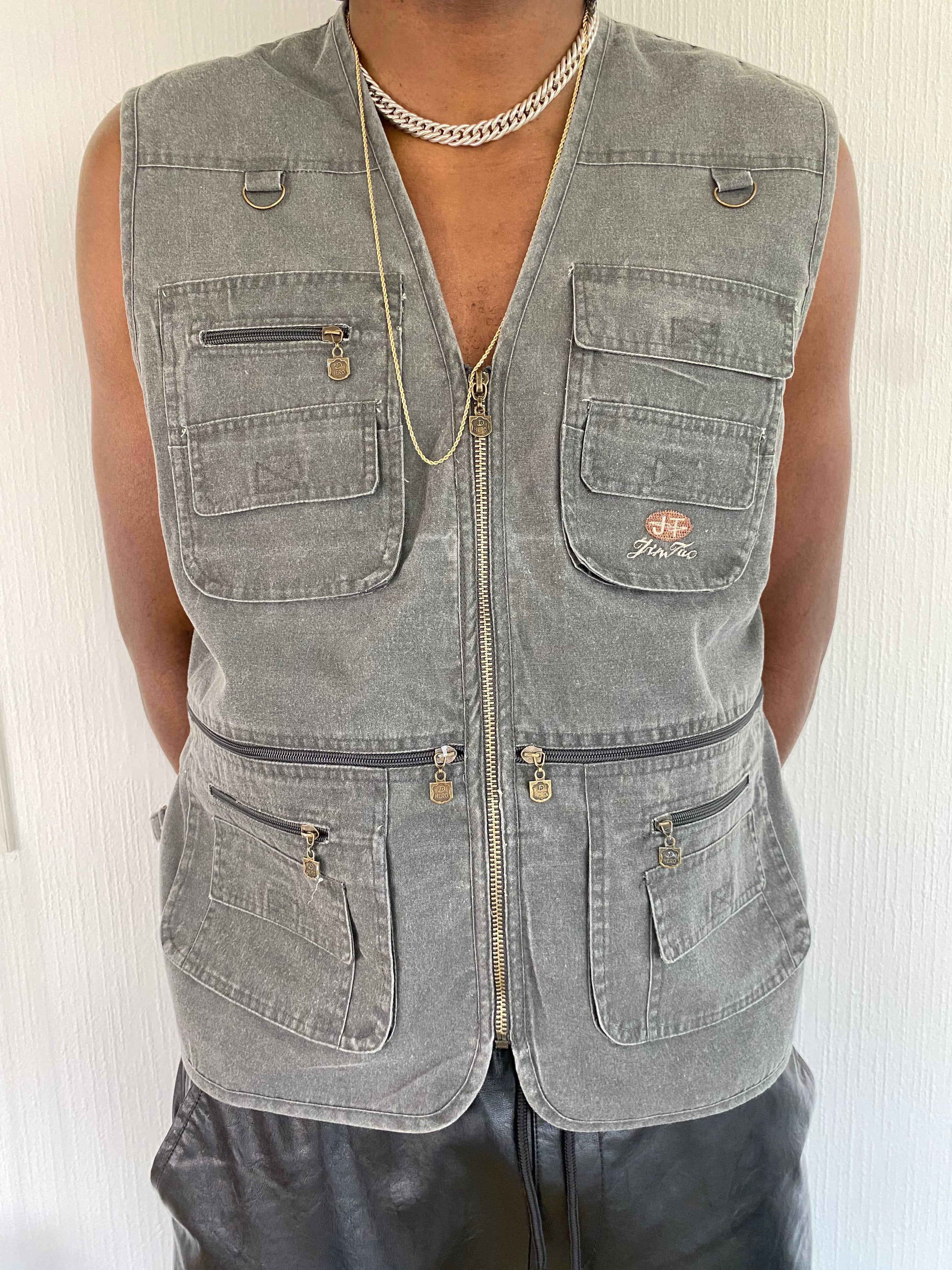 Gilet à poche gris M