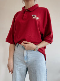 Mickey Mouse 100 Jahre XL rotes Poloshirt