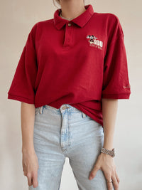 Mickey Mouse 100 Jahre XL rotes Poloshirt