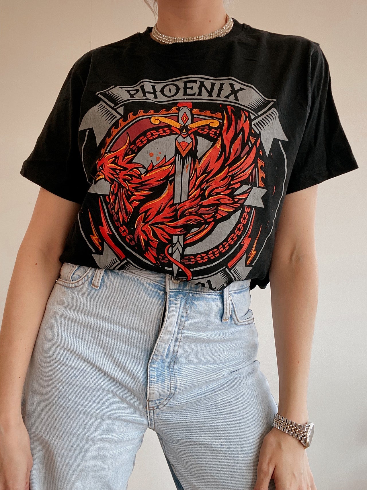 T-shirt noir Phoenix M