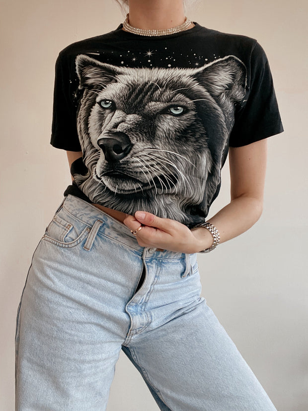 T-shirt noir Loup S