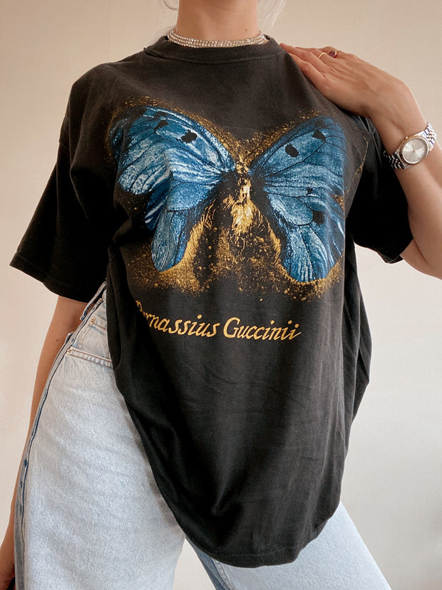 T-shirt noir Papillon Guccini L