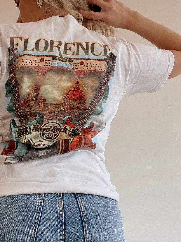 T-shirt blanc Hard Rock Cafe Florence S