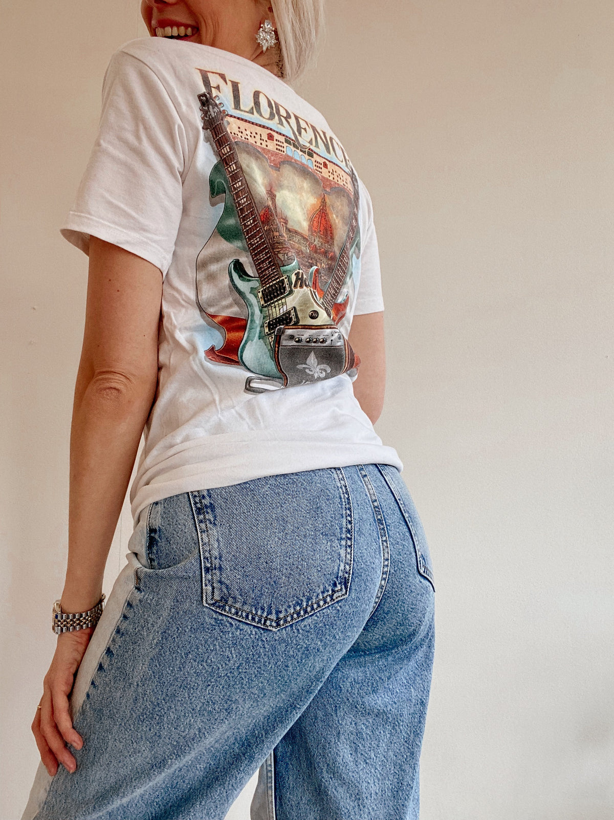 T-shirt blanc Hard Rock Cafe Florence S