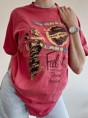 T-shirt vintage rose Vagabond L