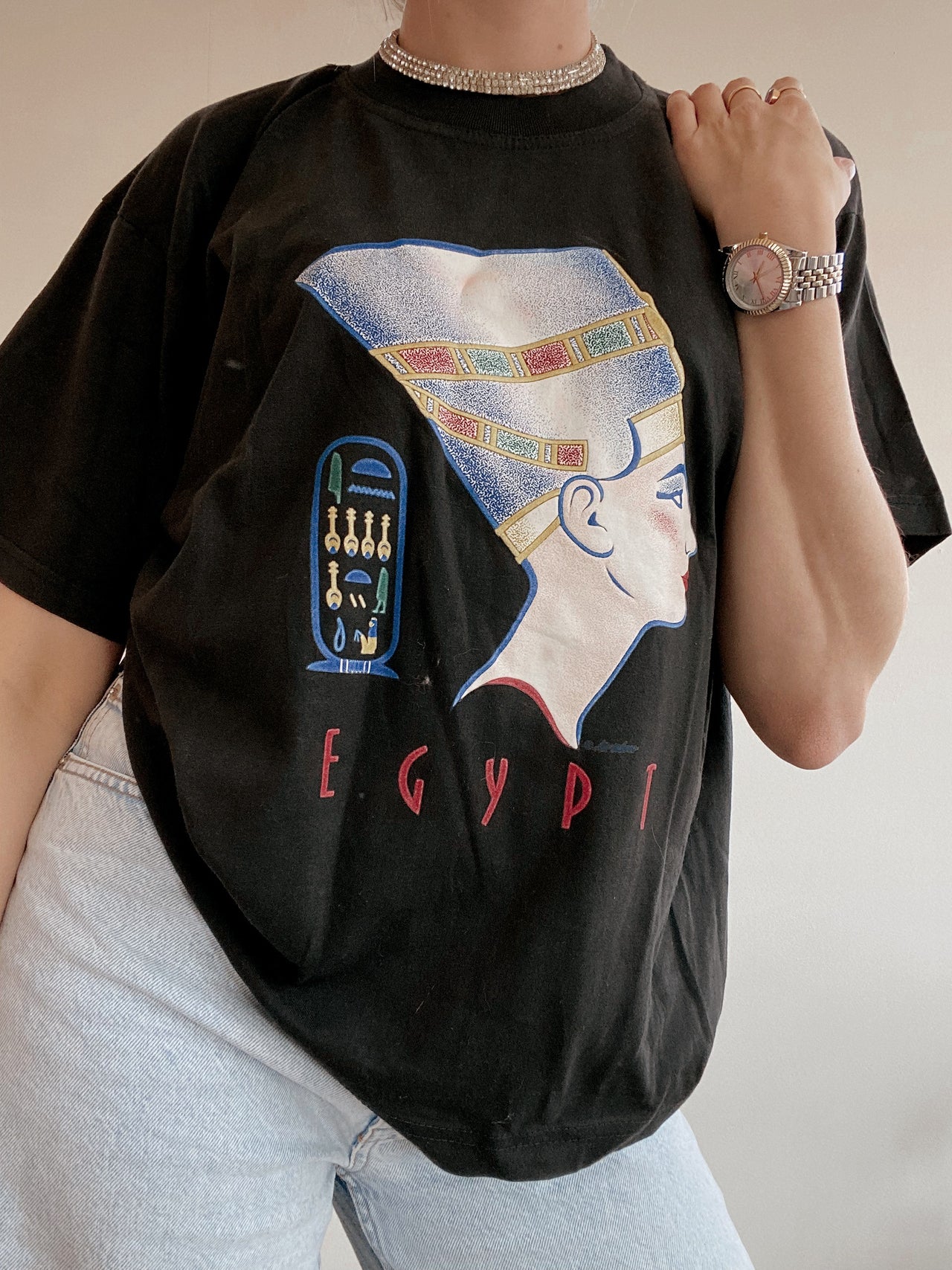 T-shirt vintage noir Egypt M