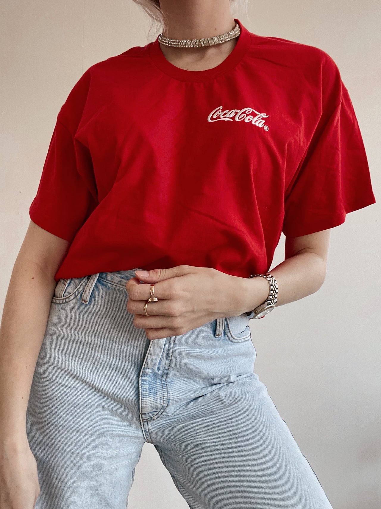 T-shirt vintage rouge Coca Cola M