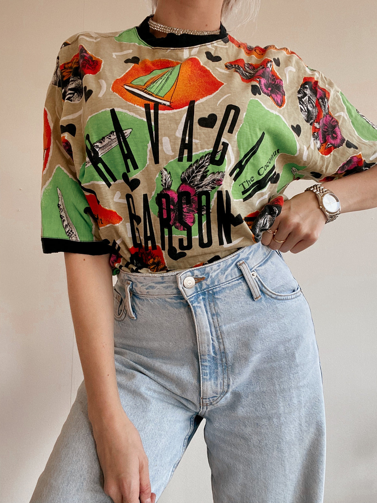 T-shirt vintage multicolore Coconut L